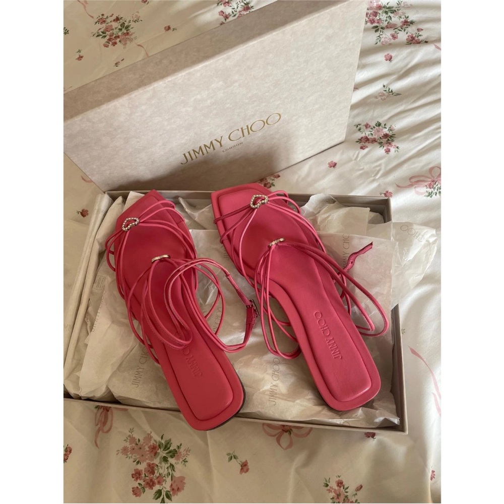 Jimmy Choo Pink Minimalist Sandals